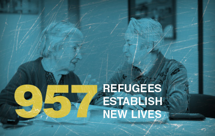 957 refugees establish new lives