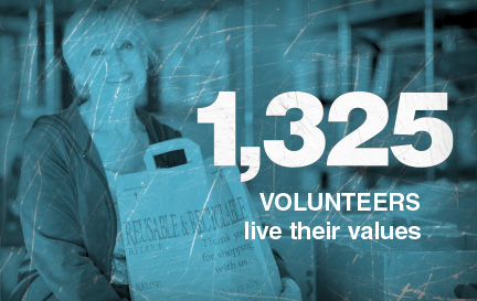 1,325 volunteers live their values